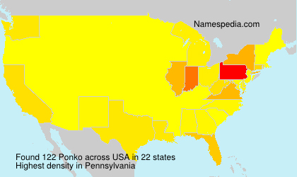 Surname Ponko in USA Surname Ponko in USA