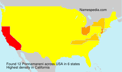 Surname Ponnamaneni in USA Surname Ponnamaneni in USA