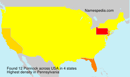 Surname Ponnock in USA Surname Ponnock in USA