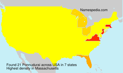 Surname Ponnudurai in USA Surname Ponnudurai in USA