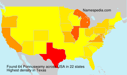 Surname Ponnuswamy in USA Surname Ponnuswamy in USA