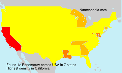 Surname Ponomarov in USA Surname Ponomarov in USA