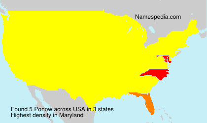 Surname Ponow in USA Surname Ponow in USA