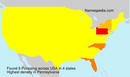 Surname Ponsaing in USA Surname Ponsaing in USA