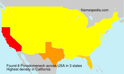 Surname Ponsdomenech in USA Surname Ponsdomenech in USA