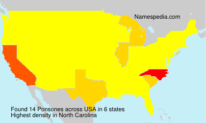 Surname Ponsones in USA Surname Ponsones in USA