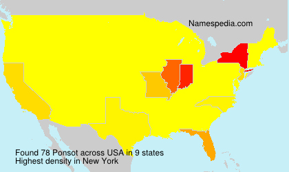 Surname Ponsot in USA Surname Ponsot in USA