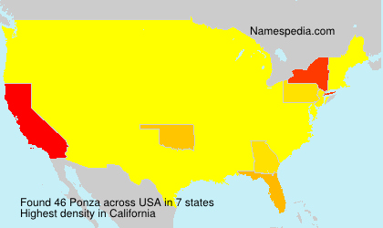 Surname Ponza in USA