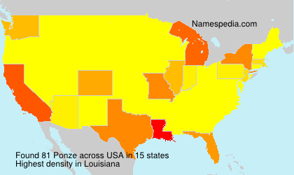 Surname Ponze in USA Surname Ponze in USA