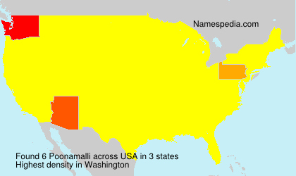 Surname Poonamalli in USA Surname Poonamalli in USA