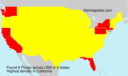 Surname Poopy in USA Surname Poopy in USA