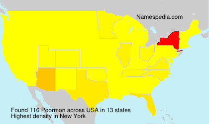 Surname Poormon in USA Surname Poormon in USA