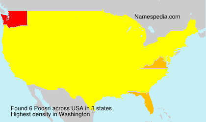 Surname Poosri in USA Surname Poosri in USA