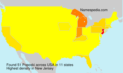 Surname Poposki in USA Surname Poposki in USA