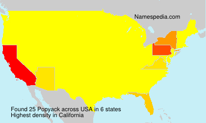 Surname Popyack in USA Surname Popyack in USA