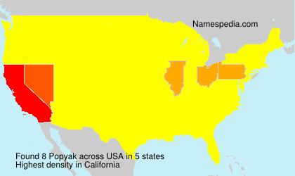 Surname Popyak in USA Surname Popyak in USA