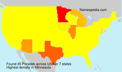 Surname Poradek in USA Surname Poradek in USA