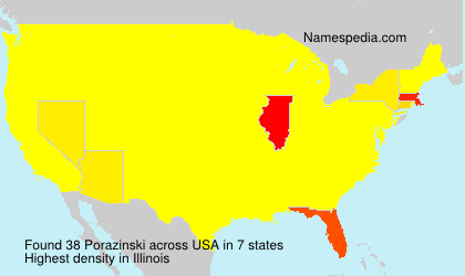 Surname Porazinski in USA Surname Porazinski in USA