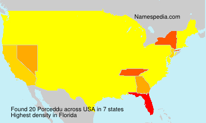 Surname Porceddu in USA Surname Porceddu in USA