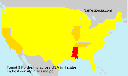Surname Pordesimo in USA Surname Pordesimo in USA