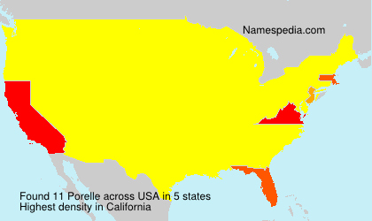 Surname Porelle in USA Surname Porelle in USA