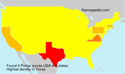 Surname Porias in USA Surname Porias in USA