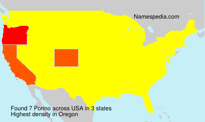 Surname Porino in USA Surname Porino in USA