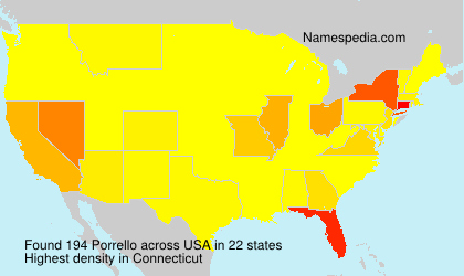 Surname Porrello in USA Surname Porrello in USA