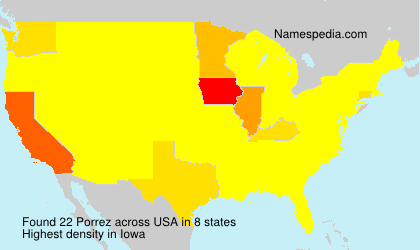 Surname Porrez in USA Surname Porrez in USA