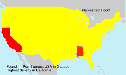 Surname Porrill in USA Surname Porrill in USA