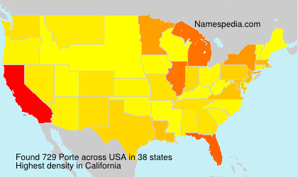 Surname Porte in USA Surname Porte in USA