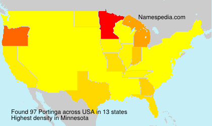 Surname Portinga in USA Surname Portinga in USA