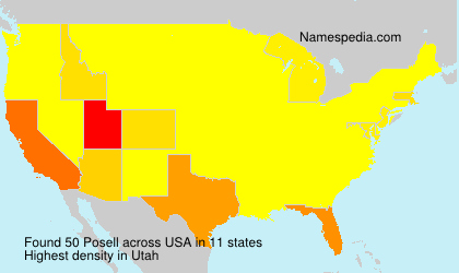 Surname Posell in USA Surname Posell in USA