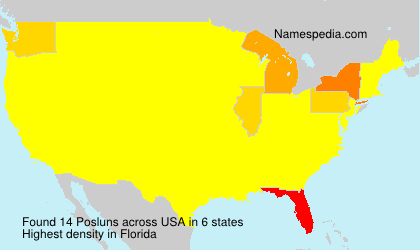 Surname Posluns in USA Surname Posluns in USA
