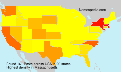 Surname Poste in USA Surname Poste in USA