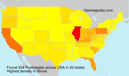 Surname Postlewaite in USA Surname Postlewaite in USA