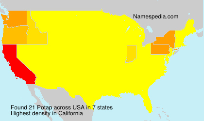 Surname Potap in USA Surname Potap in USA