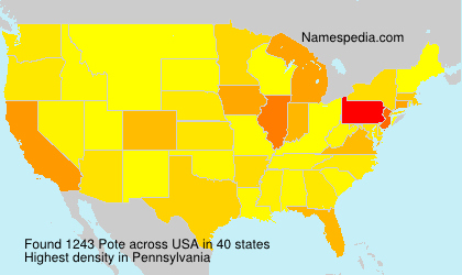 Surname Pote in USA Surname Pote in USA