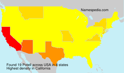 Surname Potell in USA Surname Potell in USA