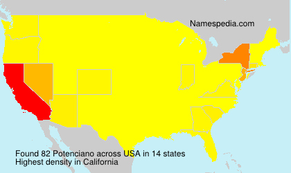 Surname Potenciano in USA