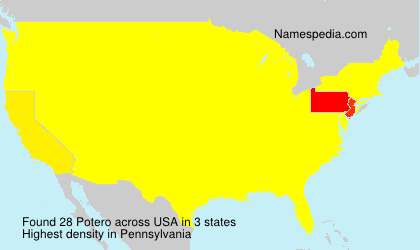 Surname Potero in USA Surname Potero in USA