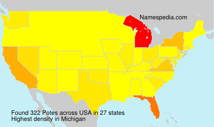 Surname Potes in USA Surname Potes in USA