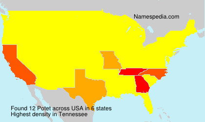 Surname Potet in USA Surname Potet in USA