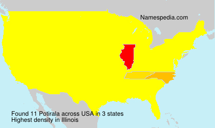 Surname Potirala in USA Surname Potirala in USA