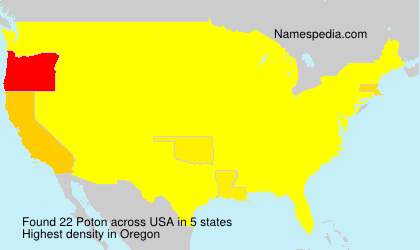 Surname Poton in USA Surname Poton in USA