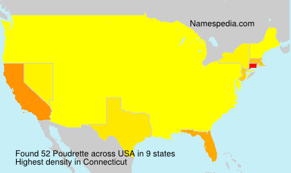 Surname Poudrette in USA Surname Poudrette in USA