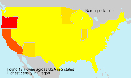 Surname Powne in USA Surname Powne in USA