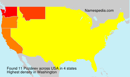 Surname Pozdeev in USA Surname Pozdeev in USA