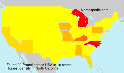 Surname Prabel in USA Surname Prabel in USA