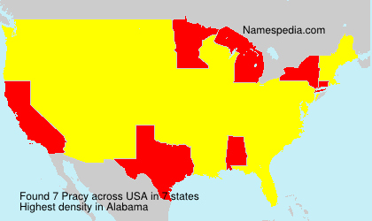 Surname Pracy in USA Surname Pracy in USA